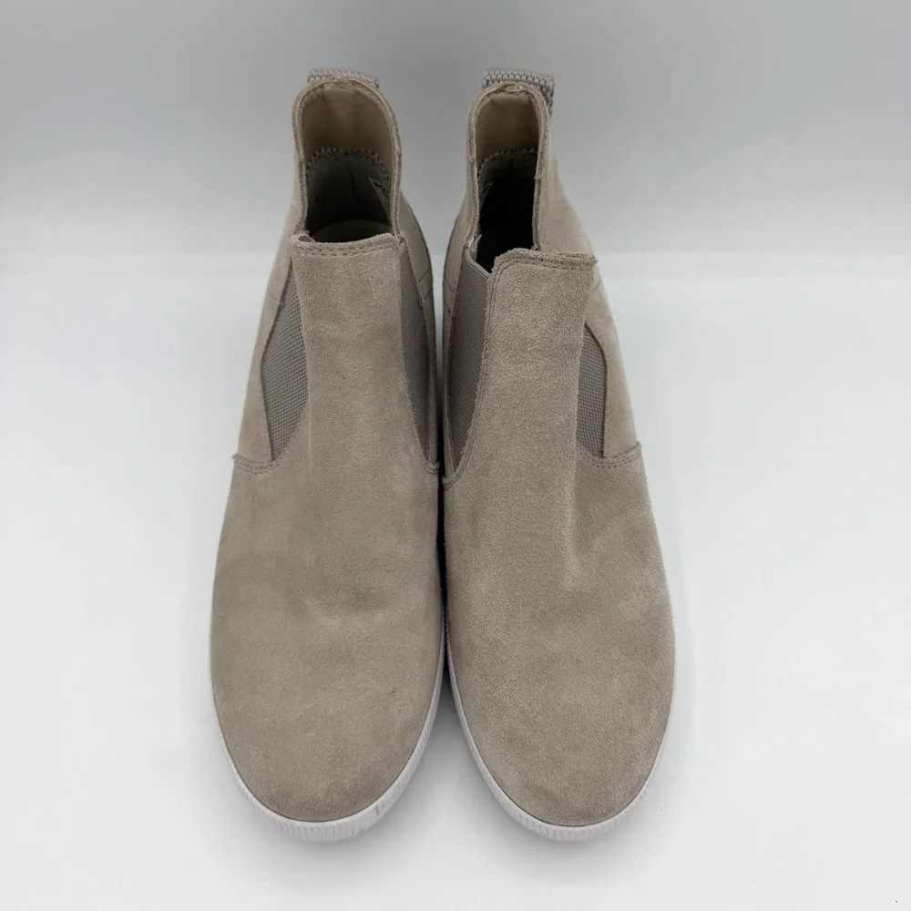 Sorel Out 'N About Slip-On Wedge grey suede shoes